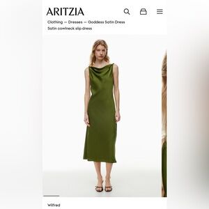 Size medium satin dress from Aritzia